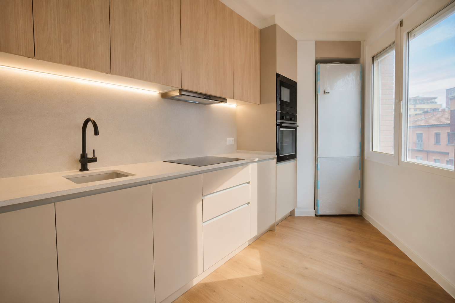 Detalle de accesorios y acabados en cocina moderna reformada